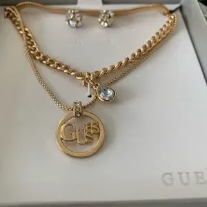 Guess necklace and earring set hot sale